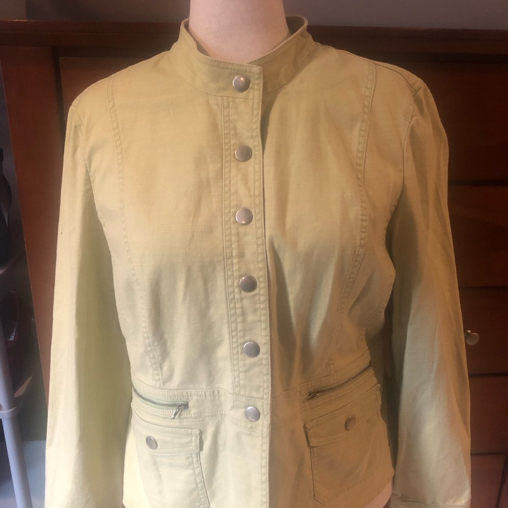 Style & Co. Light Olive Button-Front Utility Jacket - Picture 4 of 8